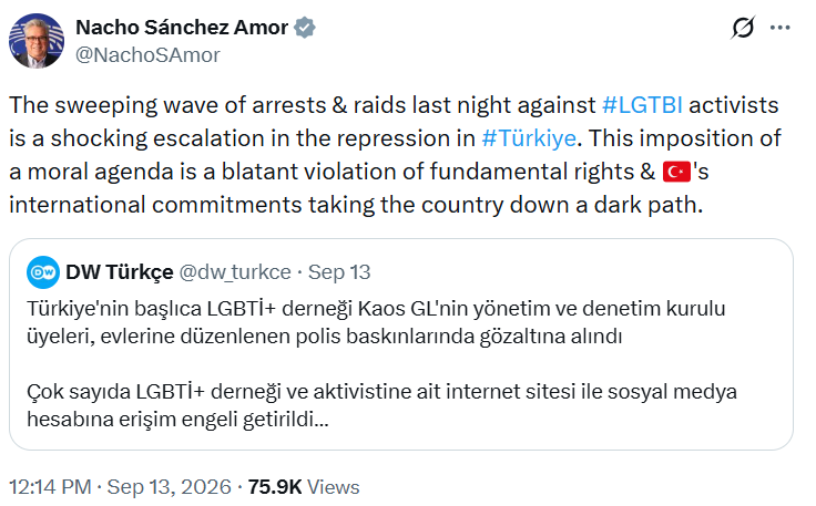 Nacho Sánchez Amor statement